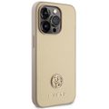 Obal Guess pre iPhone 15 Pro 6,1" GUHCP15LPS4DGPD zlatá HC PU 4G Metal Logo Strass