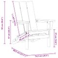 vidaXL Skladacia Adirondack kreslo Biela 80,5 x 74,5 x 92 cm HDPE
