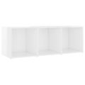 vidaXL TV skrinky 4 ks vysokolesklé biele 107x35x37 cm drevotrieska