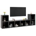 vidaXL TV skrinky 4 ks, sivé 72x35x36,5 cm, kompozitné drevo