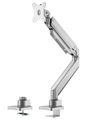 Neomounts Select  NM-D775SILVER / Flat Screen Desk mount (10-32") desk clamp/grommet / Silver Držák, VESA, stolní, pro plochý monitor, úhloprícka 10"-32", náklon 90°, otácení 360°, rotace 180°, nosnost 16kg, stríbrný