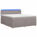 vidaXL Posteľ boxspring s matracom Sivohnedá 140 x 200 cm Látka