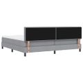 vidaXL Posteľ s pružinovým rámom Svetlosivá 200 x 200 cm látka