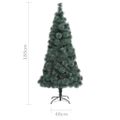 vidaXL Umelý vianočný stromček so stojanom, zelený 180 cm, PET