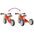 vidaXL Balančný bicykel pre deti 2 v 1 červený