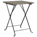 vidaXL Skladací bistro stôl sivý 55x54x71 cm polyratan