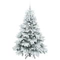 vidaXL Umelý vianočný stromček s 150 LED-i Biela 150 cm PE a PVC