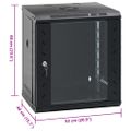 vidaXL 12U Nástenná serverová skriňa 19" IP20 53x40x60 cm