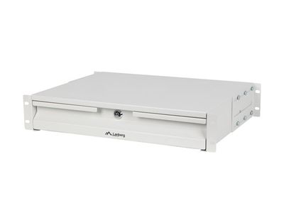 19'' 2U 360MM šedá skriňová zásuvka lanberg (2u/483x360mm nosnosť do 90KG, 4bodová montáž)