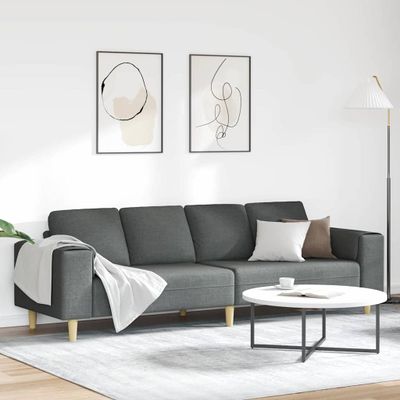 vidaXL Pohovka do obývačky Tmavo šedá 250 x 77 x 76 cm Polyester