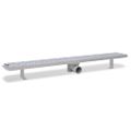 vidaXL Rovný sprchový odtok s bublinkami, 930x140 mm, nerezová oceľ
