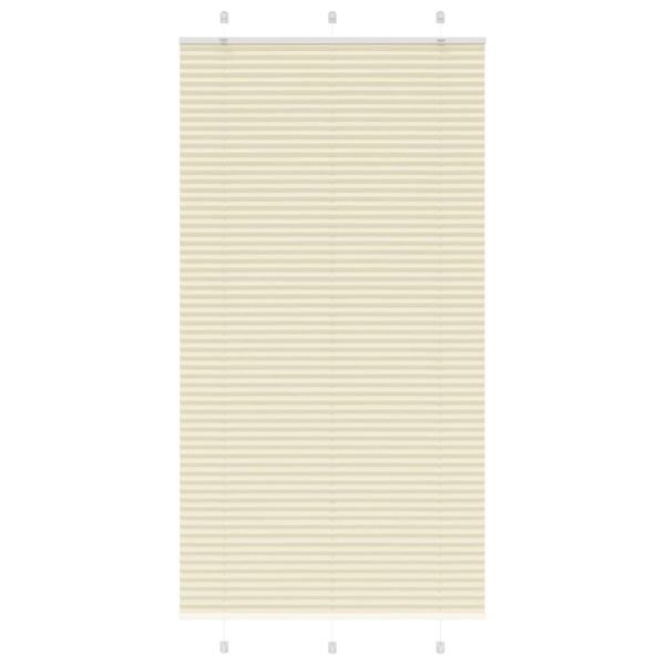 vidaXL Skladaná roleta krémová 105x200 cm, šírka látky 104,4 cm, polyester