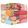 vidaXL Modulárna taburetka, patchwork, látka