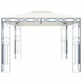 vidaXL Altánok s LED reťazou 400x300 cm, krémový