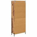 vidaXL Highboard Staré drevo 69,5 x 34 x 180 cm Kompozitné drevo