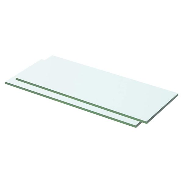 vidaXL Poličky 2 ks panel z priehľadného skla 50x15 cm