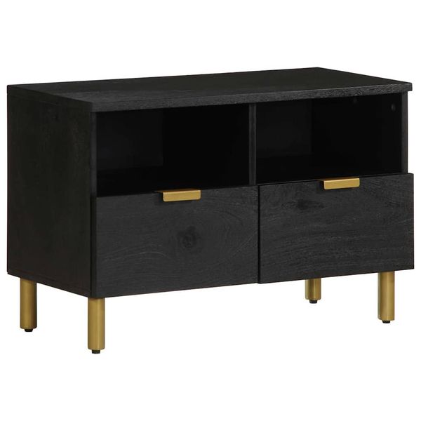 vidaXL TV skrinka čierna 70x33x46 cm kompozitné drevo