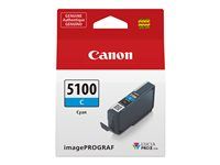 Canon PFI-5100 C - 14.4 ml - azúrová - originálna - závesný box - atramentový zásobník - pre imagePROGRAF PRO-310