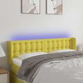 vidaXL Čelo postele s LED zelené 147x16x78/88 cm látka