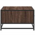 vidaXL Konferenčný stolík hnedý dub 90x57x35 cm kompozit. drevo a kov