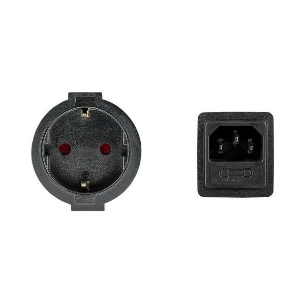 PremiumCord Prodlužovací přívod 230V s EURO konektorem C14 (IEC connection) , 1,5m Kabel, napájecí, prodlužovací, 230V, do 10A, IEC-320-C14 (M) na CEE 7/7 (F), 1,5m, cerný