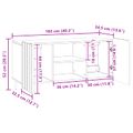 vidaXL TV skrinka 102 x 34,5 x 52 cm Dymový dub Kompozitné drevo