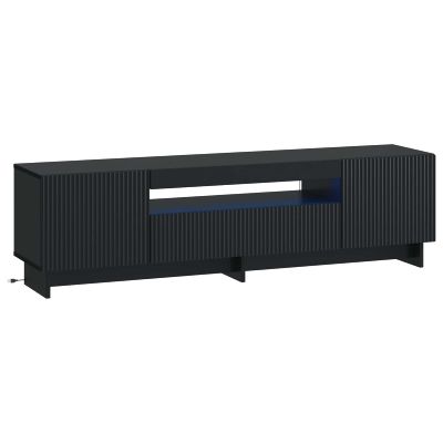 vidaXL LED TV kabinet Čierna Kompozitné drevo