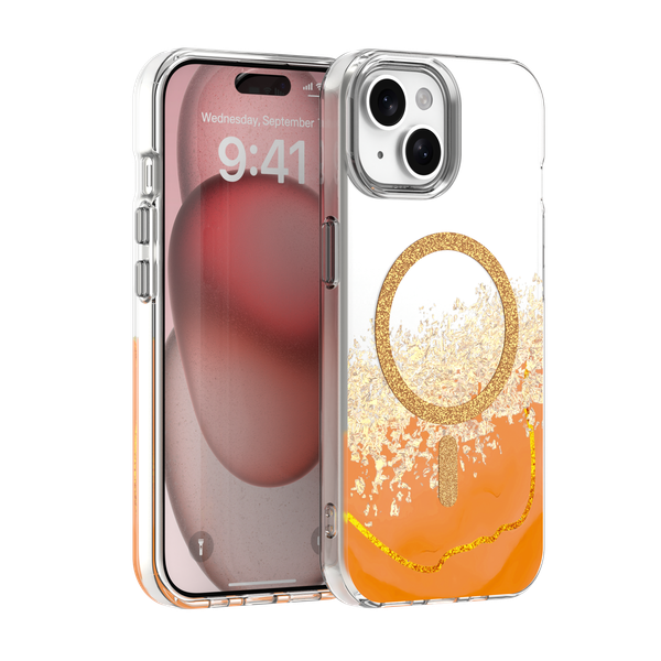 Epoxy Mag puzdro na iPhone 13 / 14 6,1" oranžová