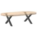 vidaXL Nohy konferenčného stolíka v tvare X, 2 ks, antracitové, 60 x (30-31) cm, oceľ