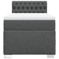 vidaXL Boxspring posteľ s matracom tmavosivá 90x200 cm látka