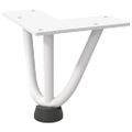 vidaXL Nohy do vlasov pre konferenčný stolík 4 ks, biele 10 cm, masívna oceľ