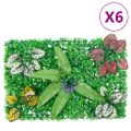 vidaXL Umelý plot z rastlín 6 ks zelený 40x60 cm