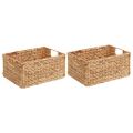 vidaXL Úložné košíky 2 ks Vodný hyacint 35 x 25 x 17 cm Prírodná