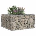 vidaXL Gabiónová vyvýšená posteľ 80 x 80 x 40 cm Pozinkovaná oceľ