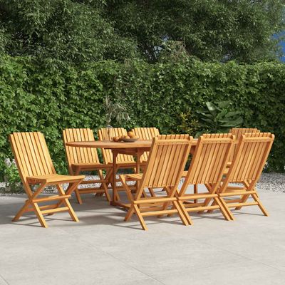 vidaXL Skladacie stoličky 8 ks 47x47x89 cm Masívne teakové drevo