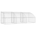 vidaXL Psí kennel 3 ks Strieborná 6 x 2 x 2 m Pozinkovaná oceľ