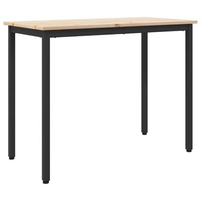 vidaXL stôl Prírodná 100 x 50 x 77 cm Inžinierske drevo a oceľ