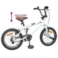vidaXL BMX Bicykel 16 Palcov pre deti vo veku 5-8 rokov Biela