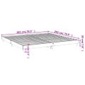 VidaXL Rám postele bez matraca Dub hnedý 200x200 cm Konštrukcia dreva