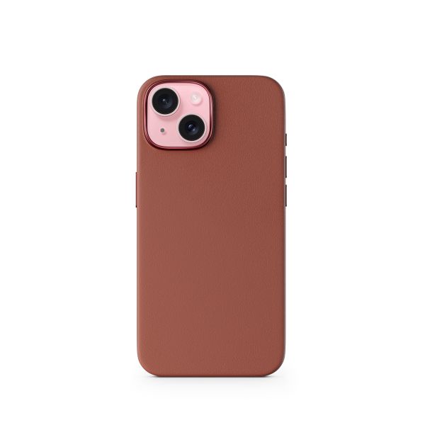 Epico Mag+ kožený kryt iPhone 15 Plus - hnědá