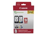 2-balenie - 8 ml - čierna, farba (azúrová, purpurová, žltá) - originálna - závesný box - atramentová kazeta/sada papiera - pre PIXMA iP2850, MG2450, MG2550, TR4550, TR4551