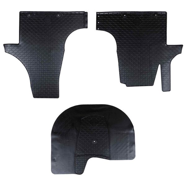 vidaXL Autokoberec 3 pcs Čierna vhodné pre VW T5 2010-2015 Guma