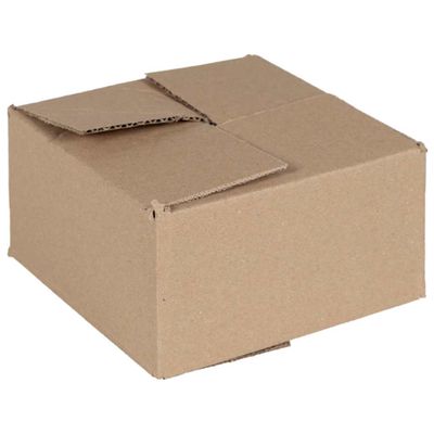 vidaXL Skladací box s úložiskom 50 pcs Prírodná 15 x 15 x 8 cm Kartón