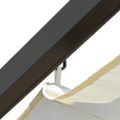 vidaXL Pergola so zaťahovacou strechou krémovo-biela 3x3 m oceľová