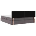 vidaXL Úložná posteľ s čelnou doskou Sivá 180 x 200 cm Umelá koža
