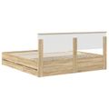 vidaXL Rám postele Sonoma dub 200 x 200 cm Inžinierske drevo
