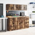 vidaXL Garážové nástenné skrink 2 ks dymový dub kompozitné drevo