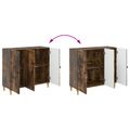 vidaXL Servírovacia skriňa Dymový dub 89 x 34,5 x 80 cm