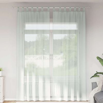 vidaXL Voálové závesy s pútkami, 2 ks, svetlosivé, 140x260 cm