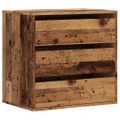 vidaXL Rohová komoda so zásuvkami staré drevo 60x41x58cm kompoz. drevo